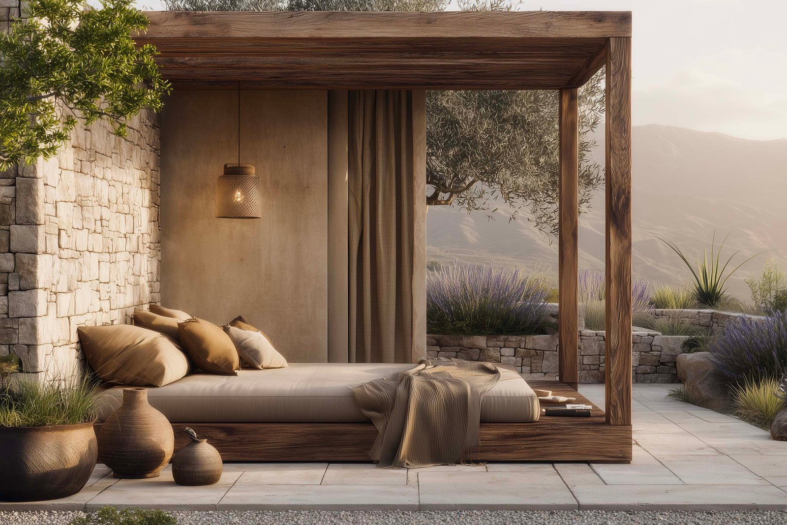 luxury retreat caban for hotel, immersive garden