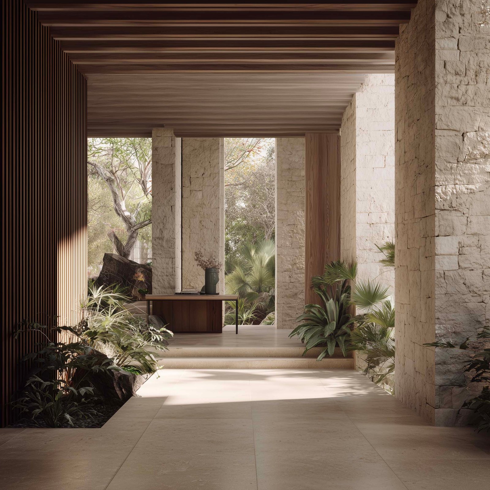 Botanical philosophy combining plants, space and human experience