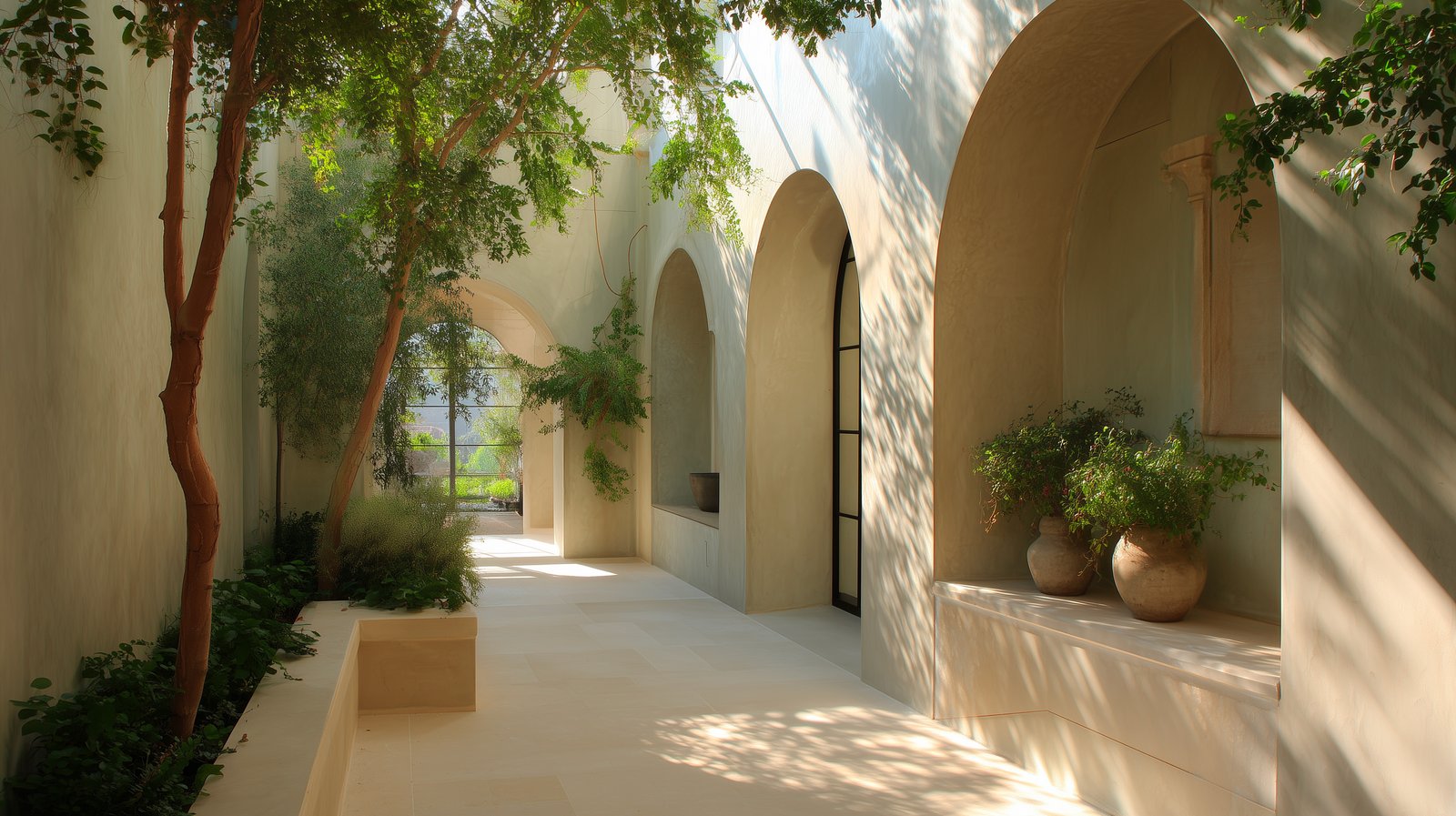 Architectural themes expressed through botanical structure and spatial archetypes