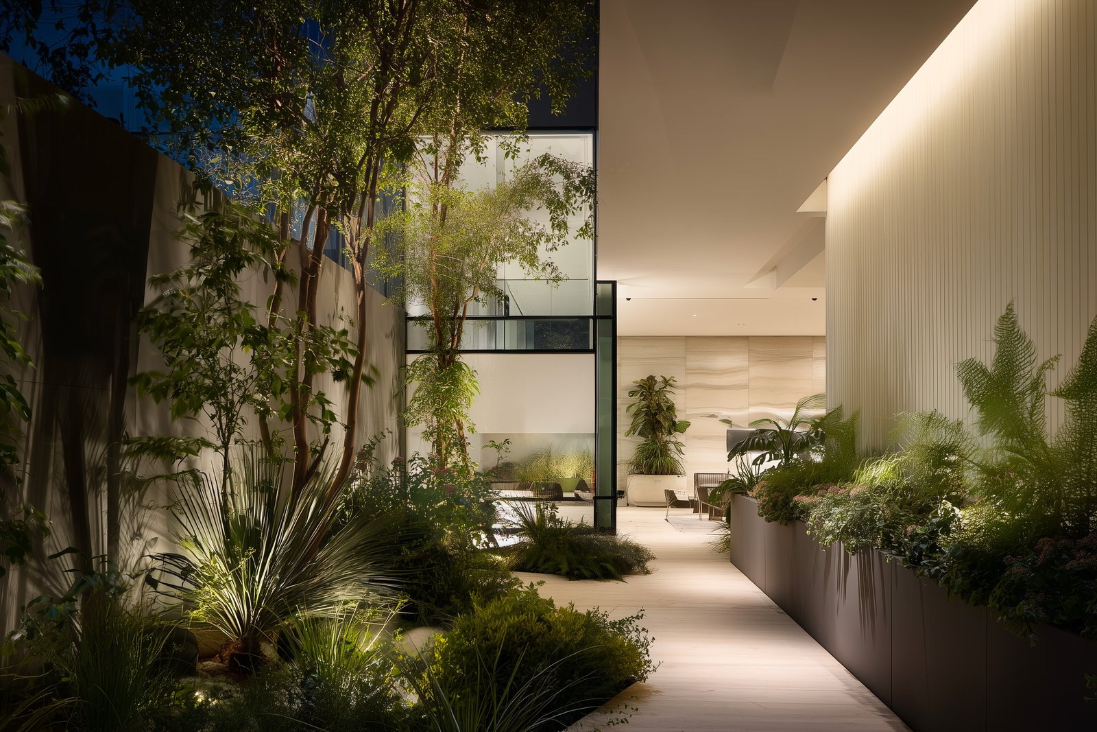 Evening: depth and calm created by light and shadow