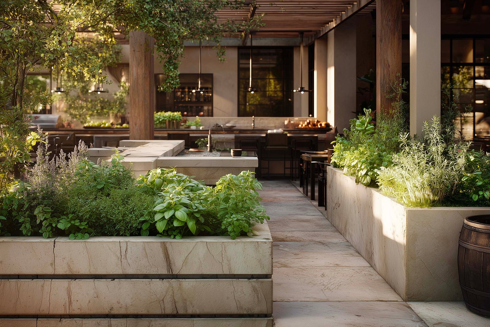 Tableside botanical moment enhancing the dining experience