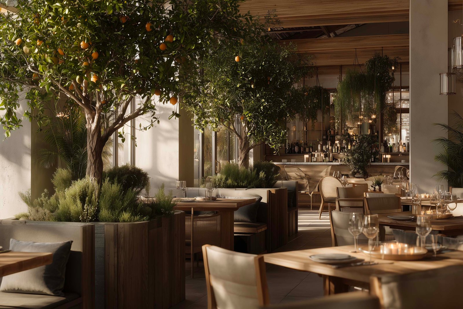 Culinary ritual integrating botanical into restaurant