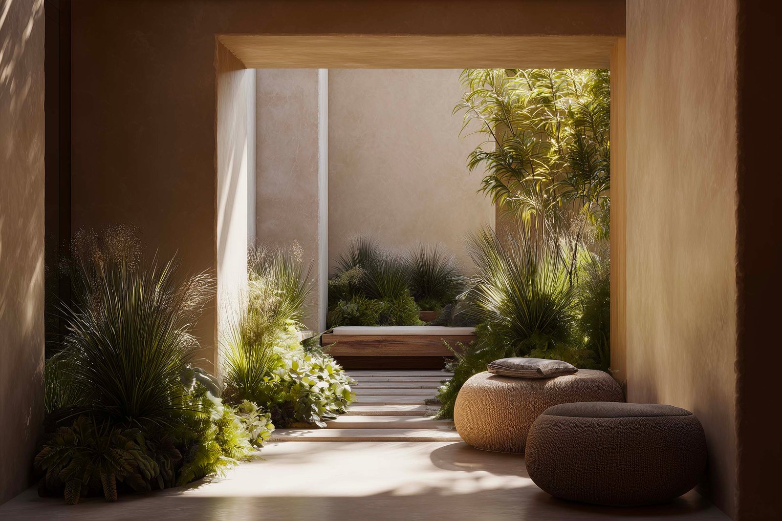 Low-light spa environment supporting deep restoration and nervous system calm