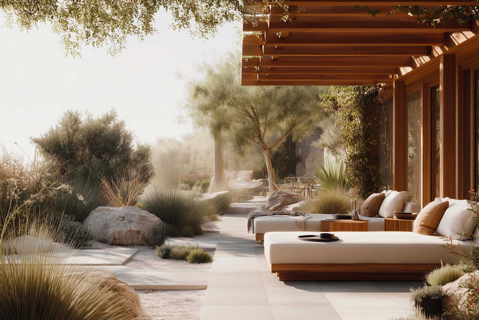 Botanical spa environment integrated into a boutique hotel wellness journey